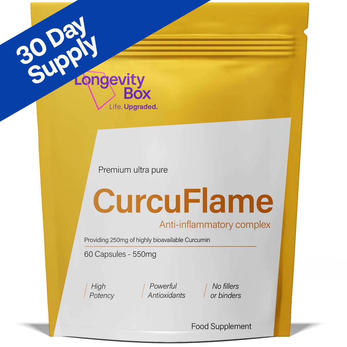 CurcuFlame Anti - inflammation Supplement - Longevity Box