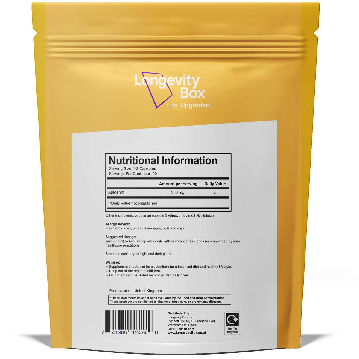 Pure Apigenin Supplement - Longevity Box