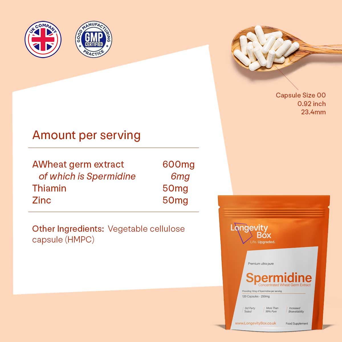 Pure Spermidine Supplement - Longevity Box