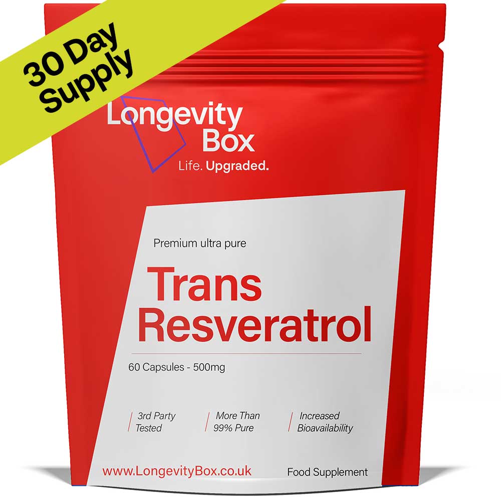 Pure Trans Resveratrol Supplement Capsules - Longevity Box