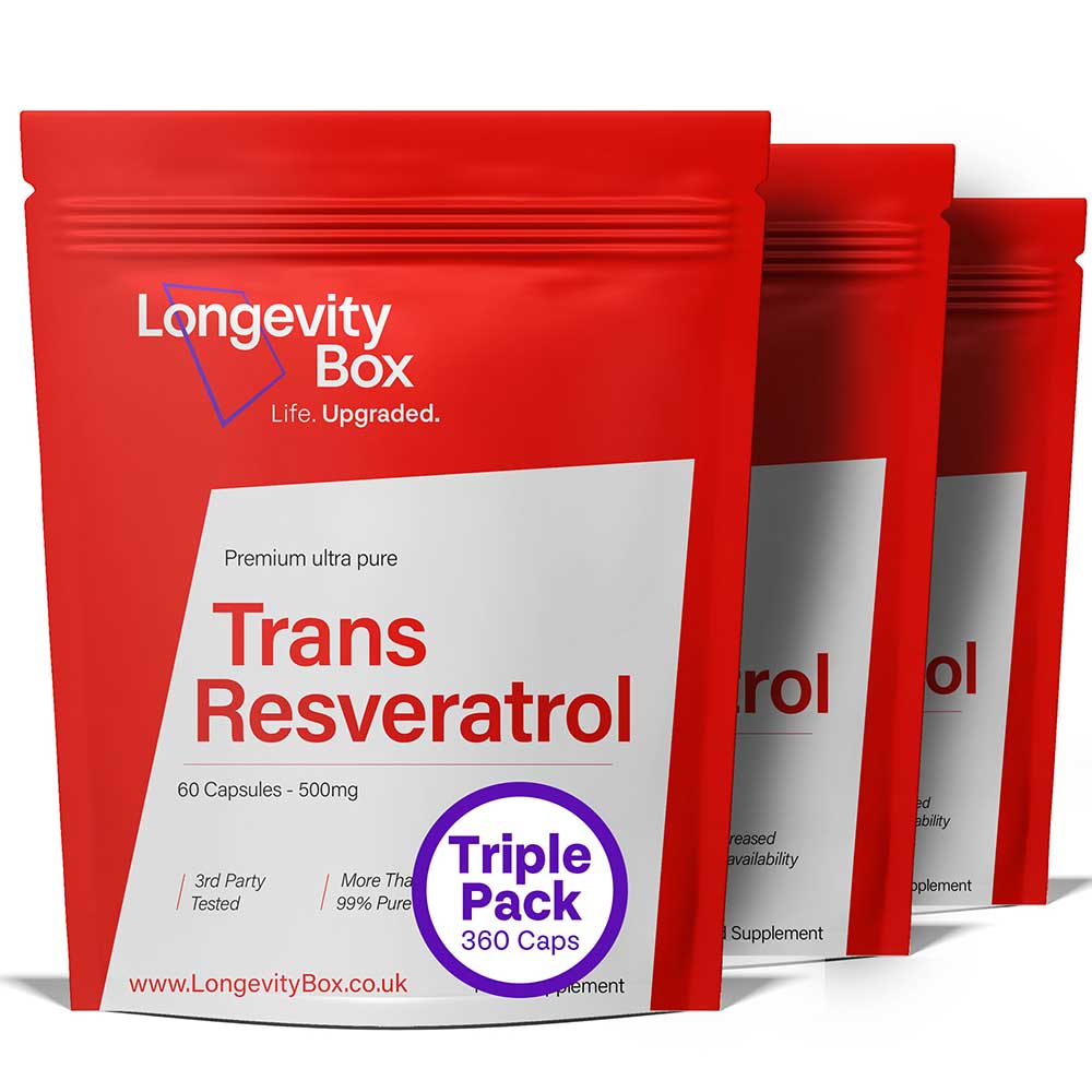 Pure Trans Resveratrol Supplement Capsules - Longevity Box