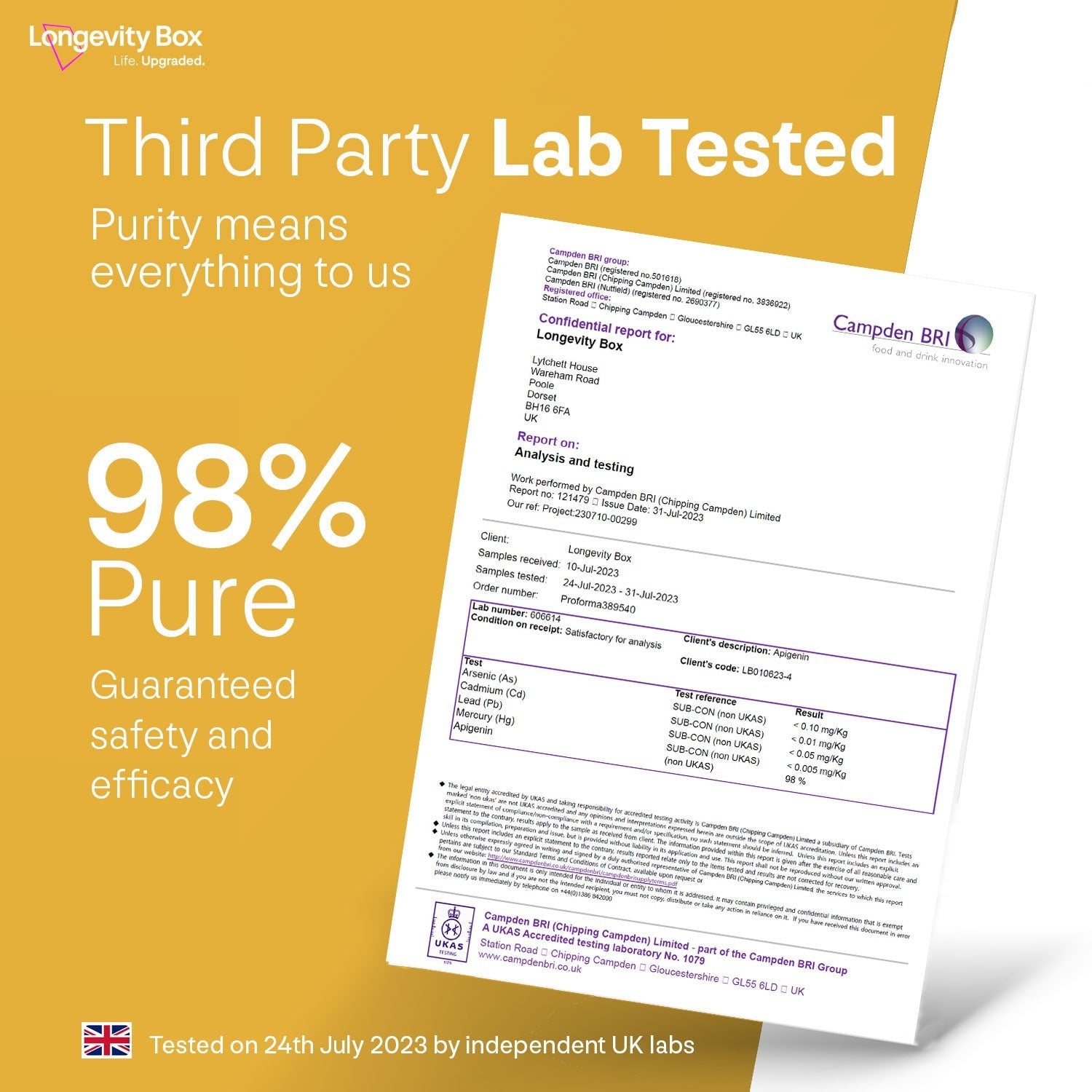 Pure Apigenin Supplement - Longevity Box