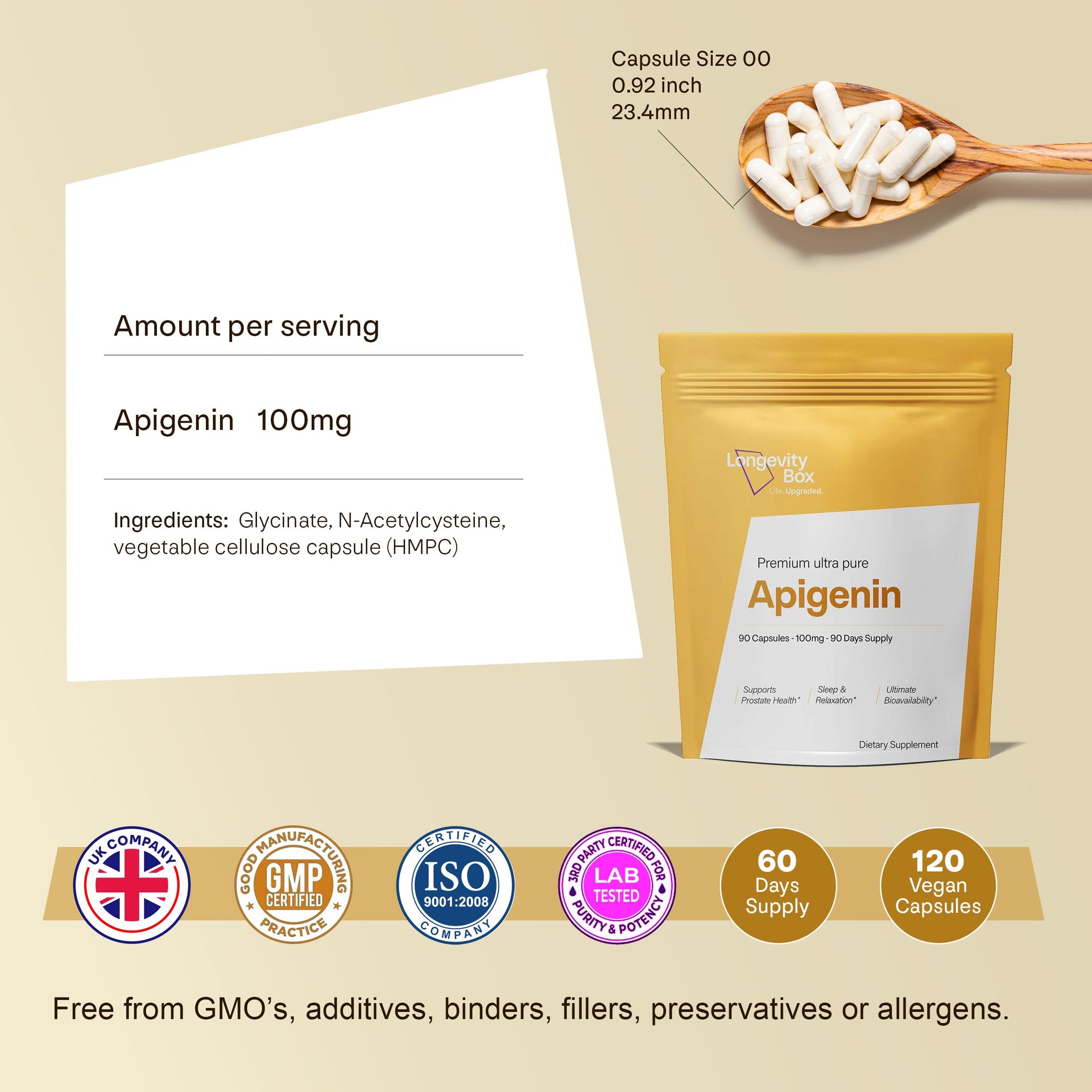 Pure Apigenin Supplement - Longevity Box