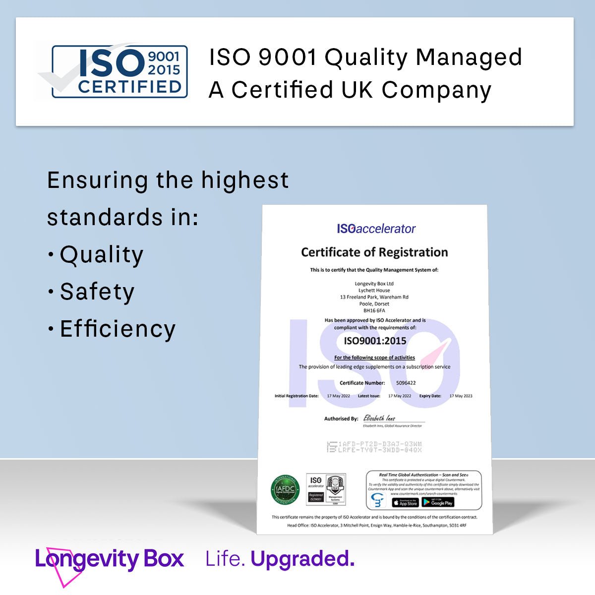 ISO 9001 Quaility Managed a Certified UK Company