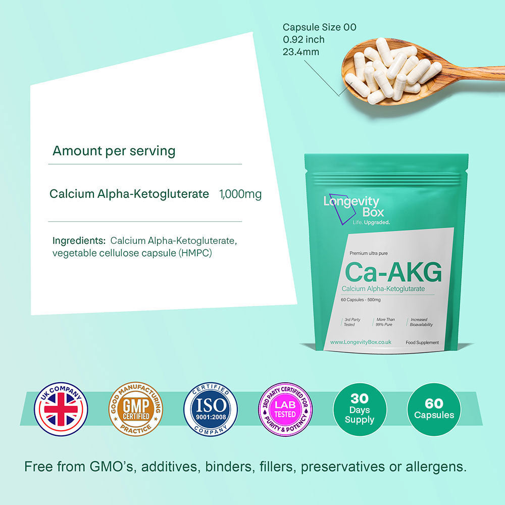 Pure Calcium Alpha-Ketoglutarate - CA-AKG Supplement