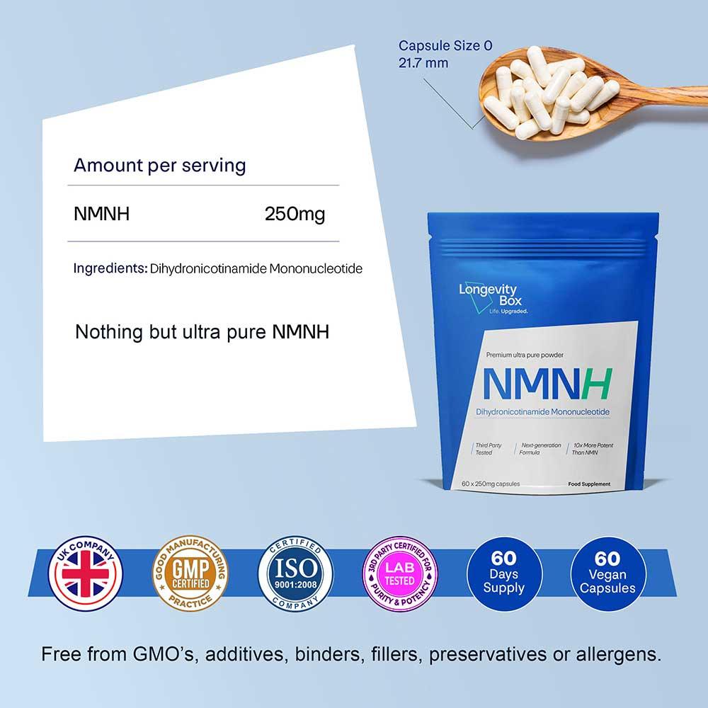 NMNH Supplement (NextGen NMN Formula) 10x more potent Longevity Box