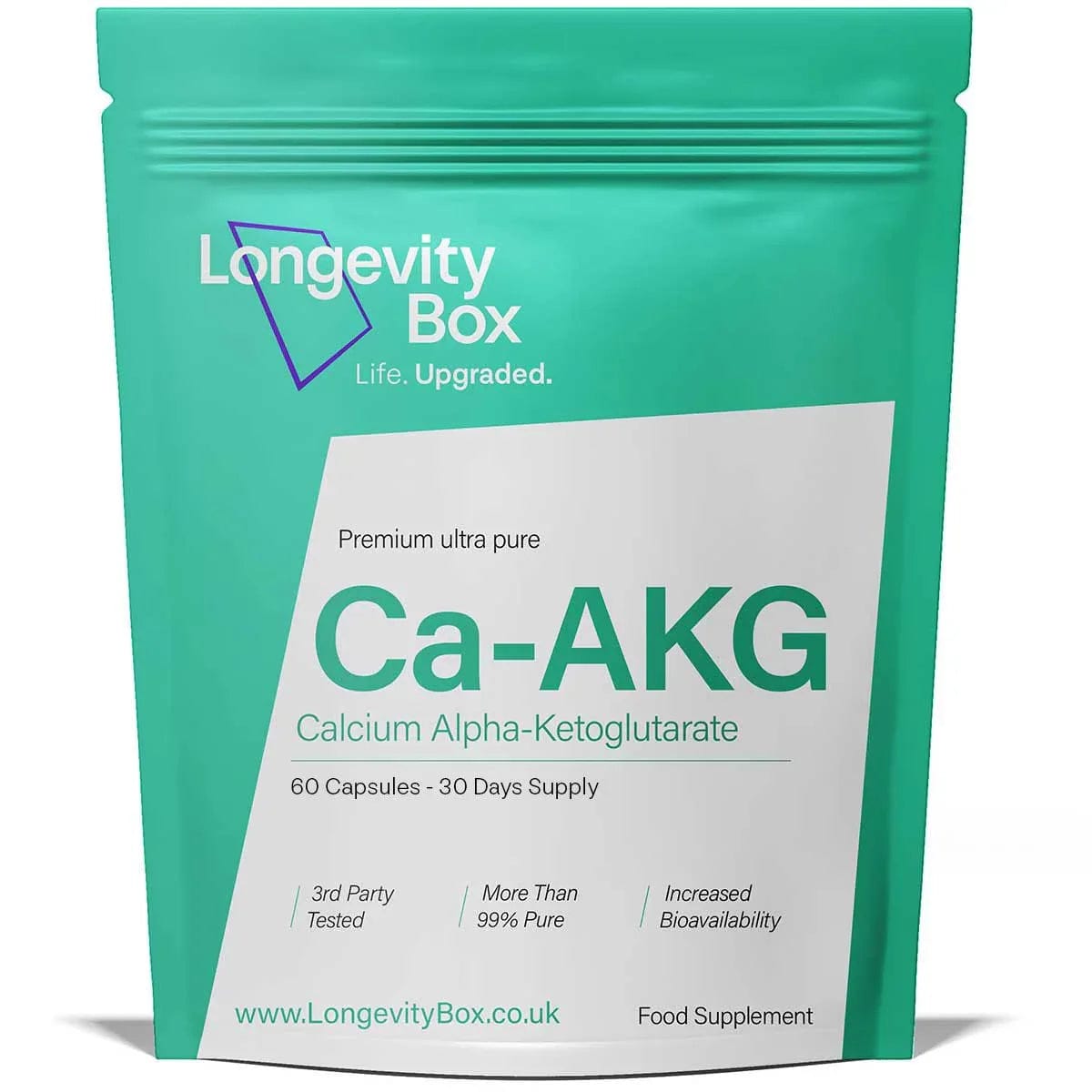 Pure Calcium Alpha-Ketoglutarate - CA-AKG Supplement - Longevity Box