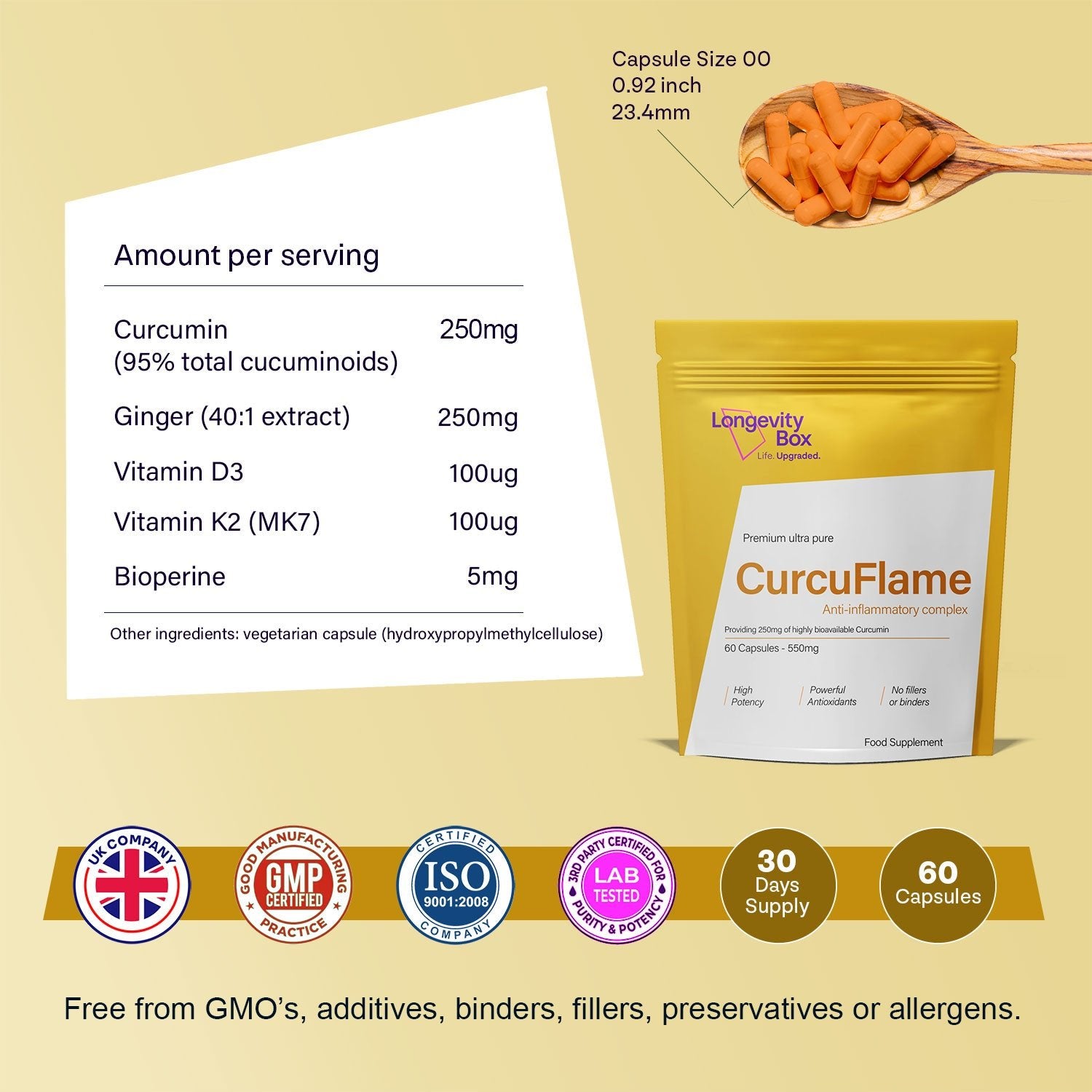 CurcuFlame Anti-inflammation supplement - Longevity Box