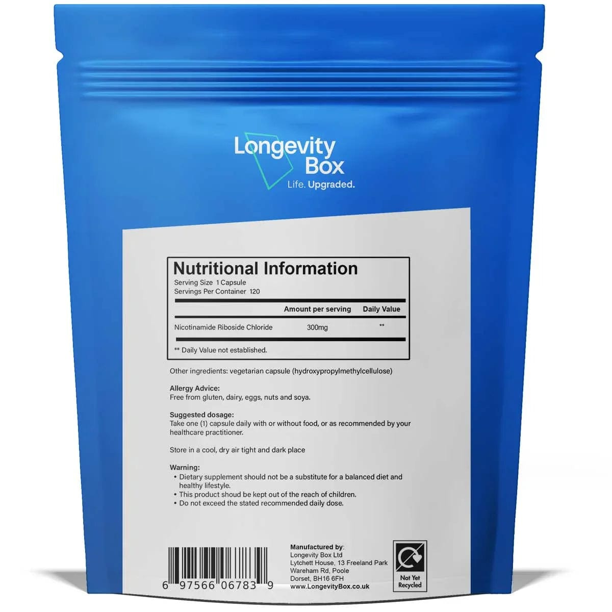Nicotinamide Riboside Supplement | 60 Capsules | NAD Energy Booster