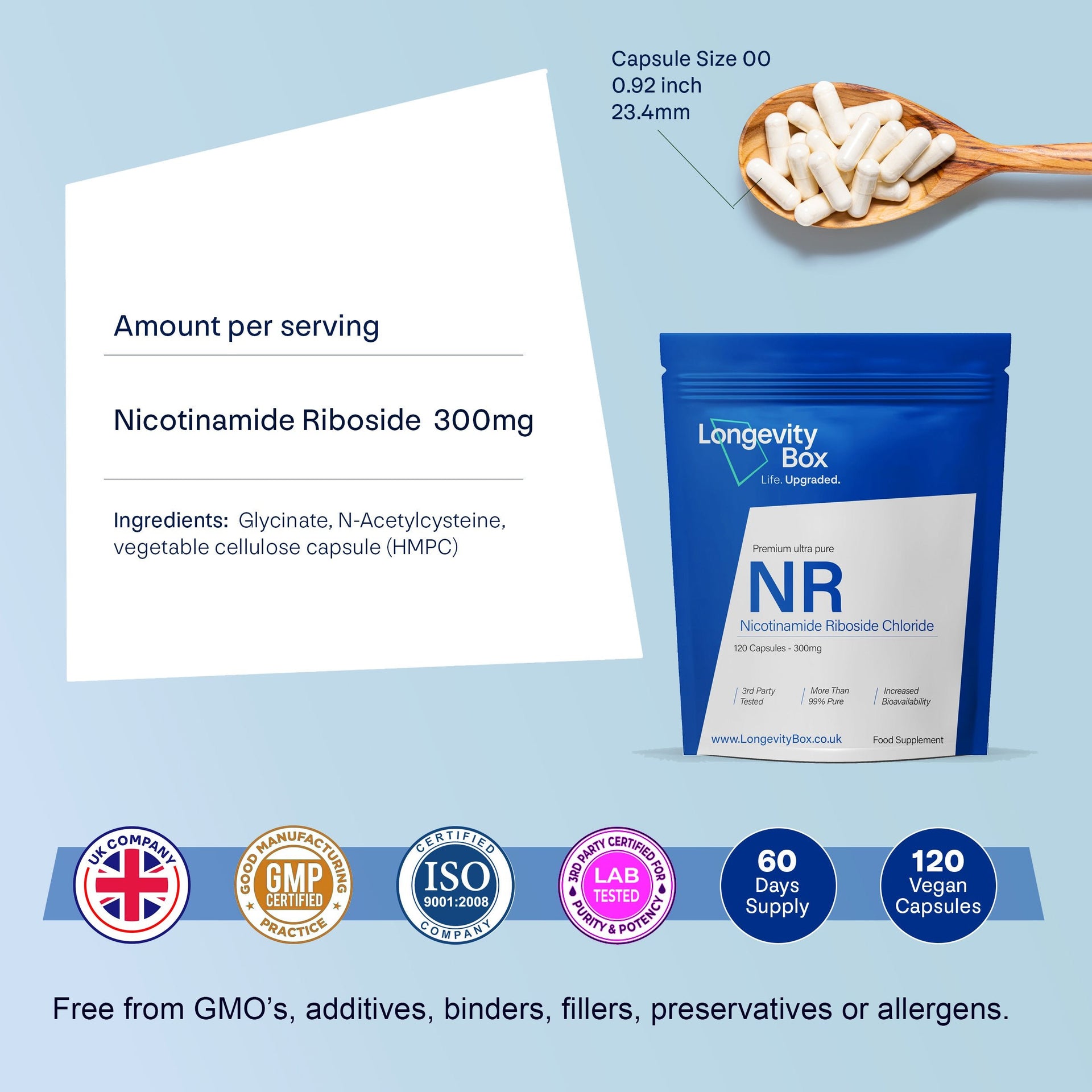 Pure NR Nicotinamide Riboside Supplement - Longevity Box