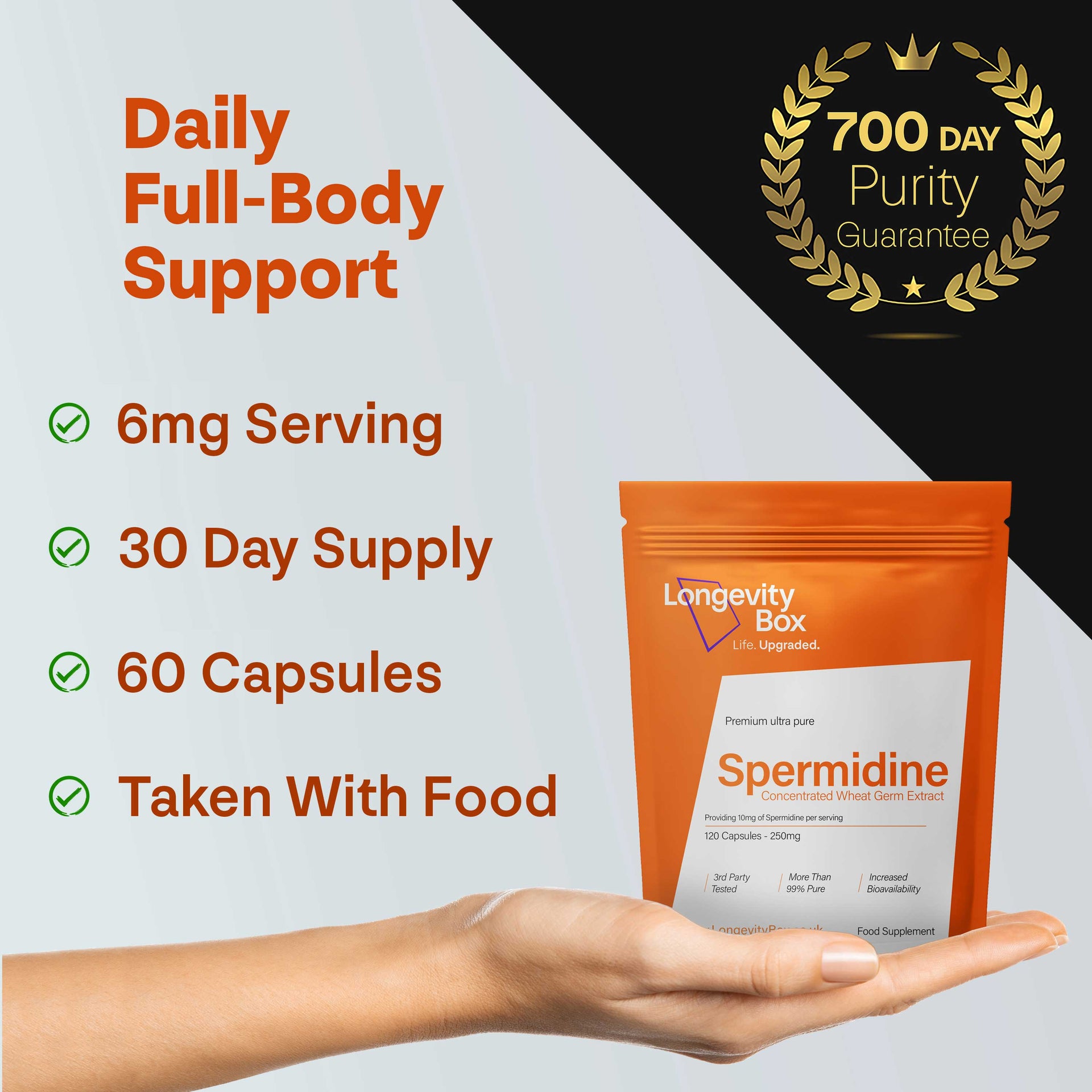 Pure Spermidine Supplement - Longevity Box