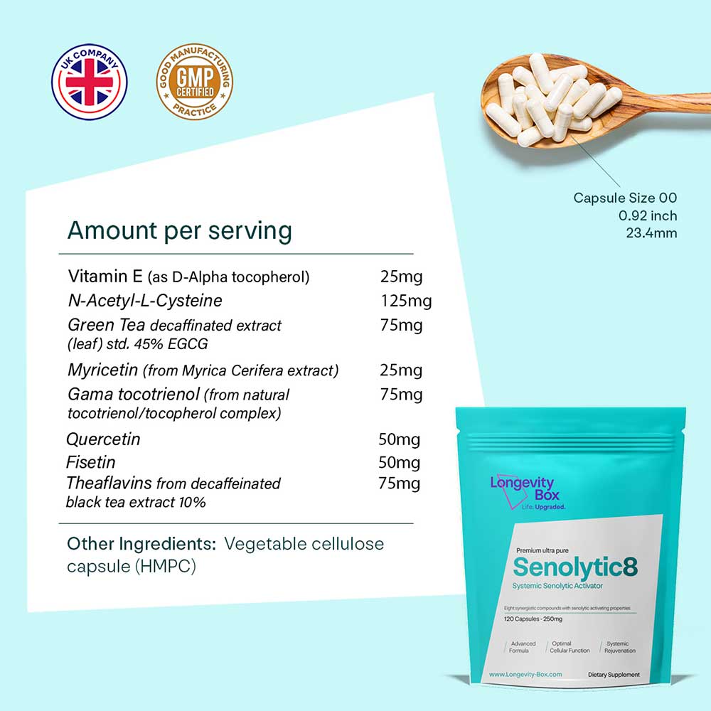 Senolytic 8 - Our Powerful Senolytics Supplement - Longevity Box