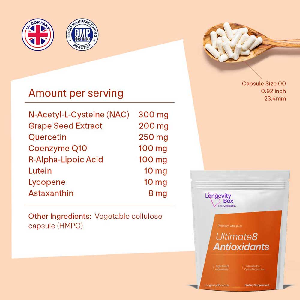 Ultimate 8 Antioxidant Complex - Longevity Box