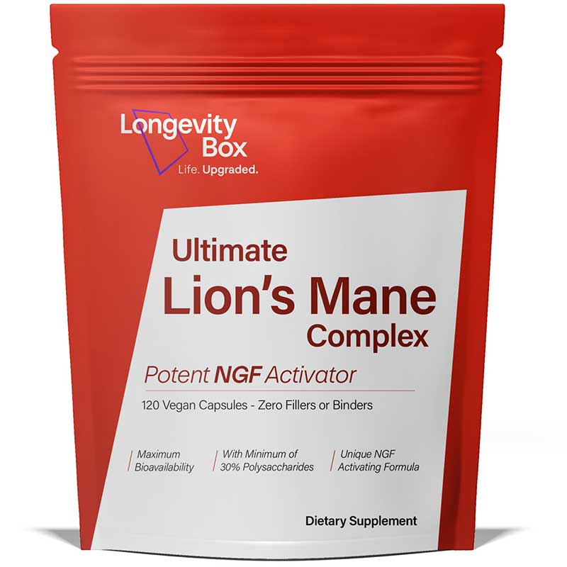 Full Spectrum Lion's Mane Complex - Nerve Growth Factor Enhancer - Longevity Box