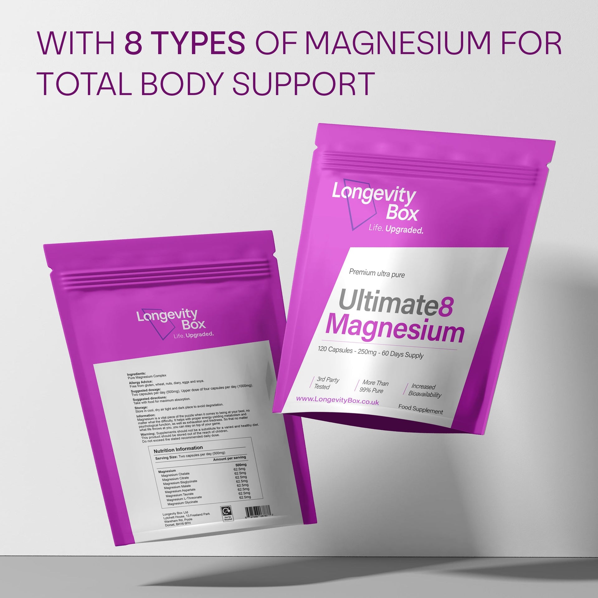 Pure Ultimate 8 Magnesium Complex - Longevity Box